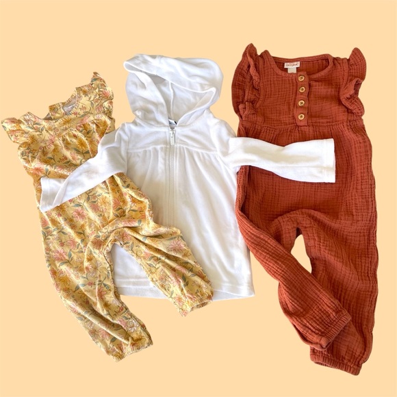 Cat & Jack One Pieces 3 Pc Bundle Baby Girl 8 Months Clothing